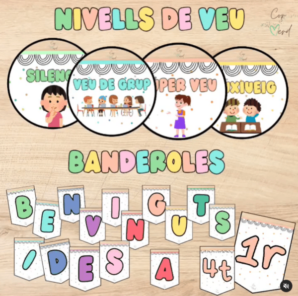 Nivells de veu i banderoles de benvinguda