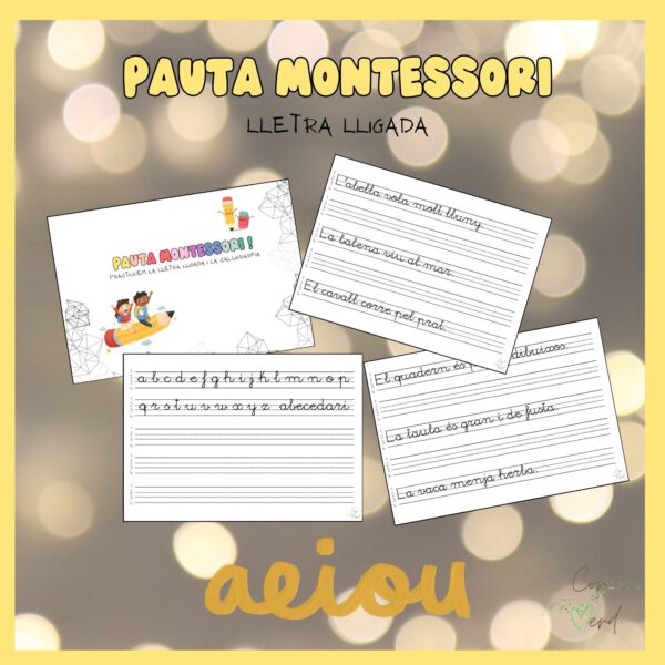 Pauta Montessori - lletra lligada