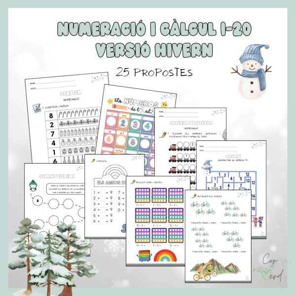 Numeració i càlcul 1-20 - versió hivern