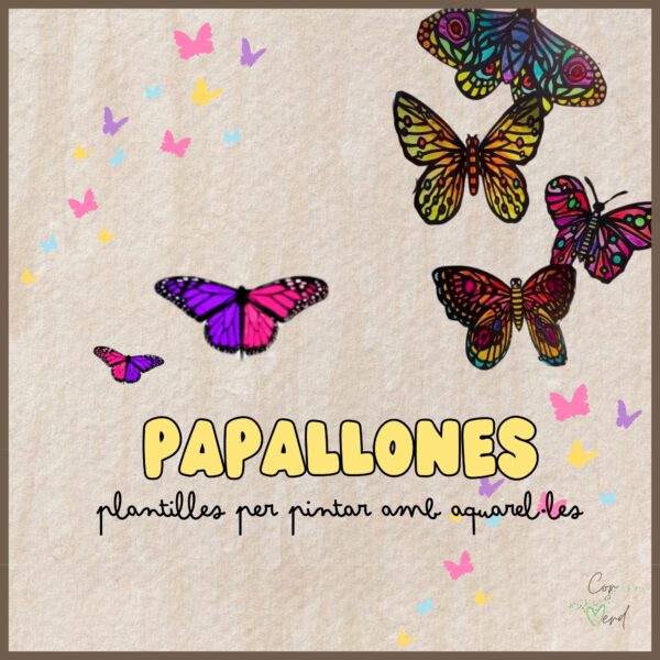 Papallones: plantilles per pintar amb aquarel·les