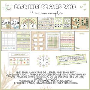 Pack inici de curs boho neutral (13 recursos)