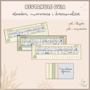 Rectangle abecedari (dos models) - numeració bàsica - direccionalitat - estil boho neutral