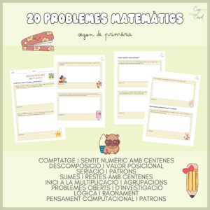 20 problemes matemàtics -2n de primària Corverd